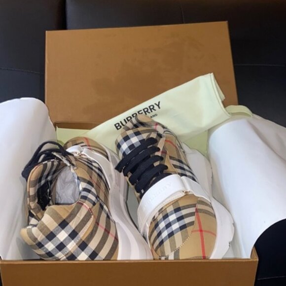 BURBERRY THOMPSON CHECK ESPADRILLES/ SNEAKERS - Picture 1 of 5